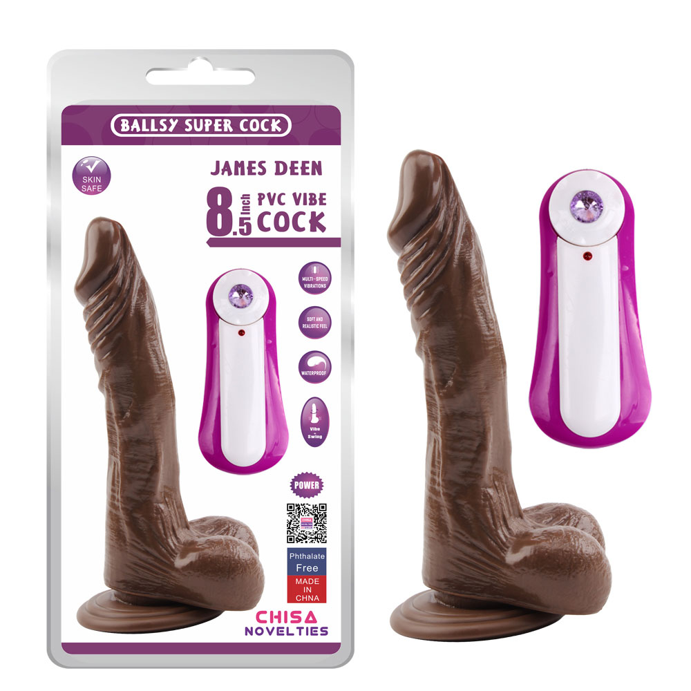 JAMES DEEN 8.5 Creathadh Dildo-Brown