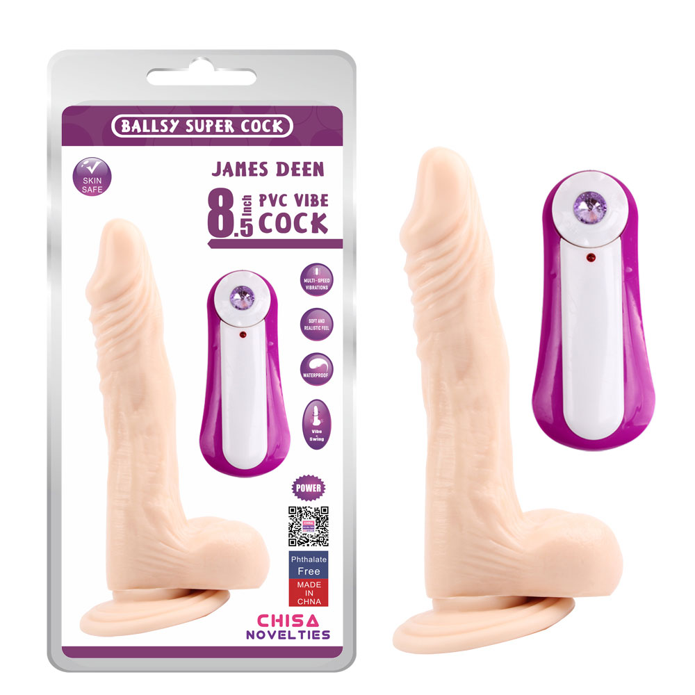 JAMES DEEN 8.5 Dildo-Flesh creathadh