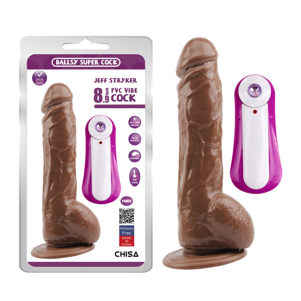 JEFF STRYKER 8.9 Dildo-Brown creathadh